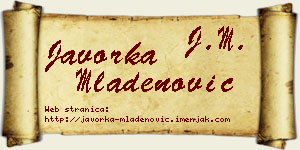 Javorka Mladenović vizit kartica